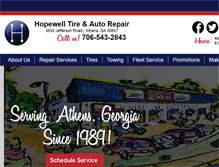 Tablet Screenshot of hopewelltire.com